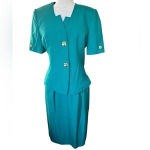 NWOT‎ 1980s Kasper for A.S.L. Blazer Skirt Set